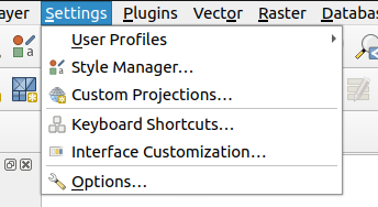 QGIS settings