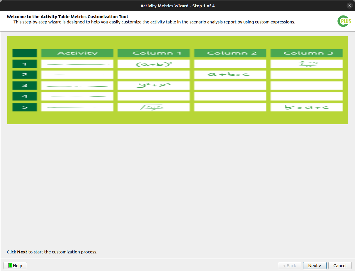 Custom Metrics Table