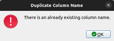 Duplicate Column Name