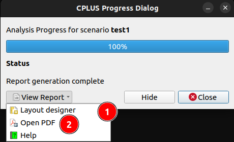 View Report Dialog