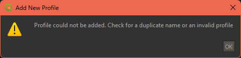 Duplicate Profile Name