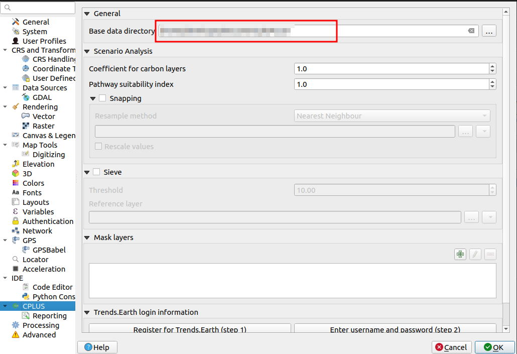 Base data directory