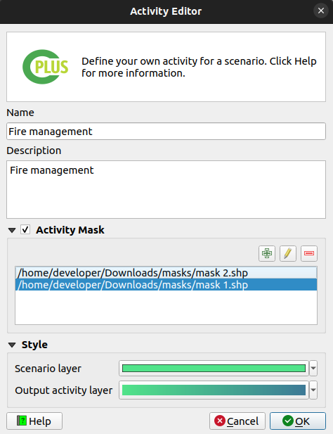 Activity Mask Editor