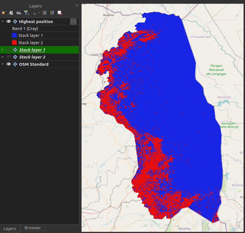 QGIS highest position result