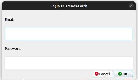 Login to Trends.Earth